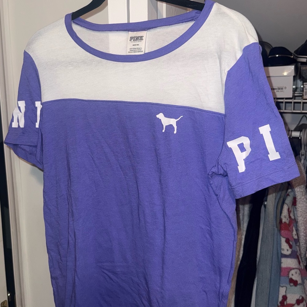 Purple and White PINK T-Shirt